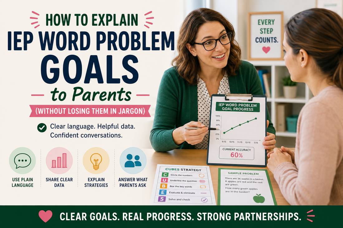 How to Explain IEP Word Problem Goals to Parents (Without Losing Them in Jargon)