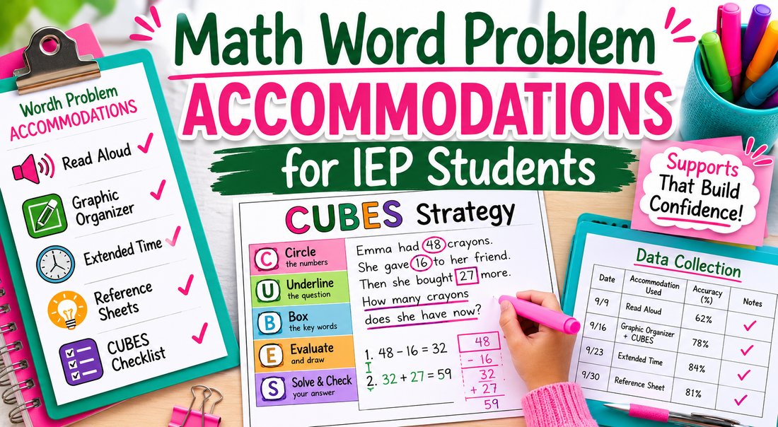Math Word Problem Accommodations for IEP Students: What to Use and How to Document Them